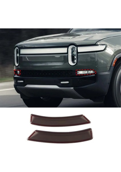 Rivian R1T 2023 2024 Ön Turn Sinyal Işık Yan Lamba Kapağı Dış Aksesuarlar Için, Füme Siyah 2 Pcs (Yurt Dışından) modelleri