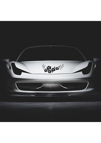 Siyah Çıkartma Araç Çiçek Sticker Su Geçirmez Çıkarılabilir Dekor Araç Çizgileri Kapak (Yurt Dışından) modelleri