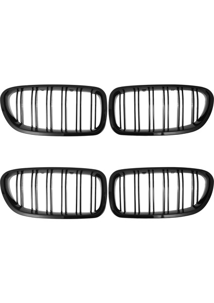 4x Parlak Siyah Araba Ön Böbrek Izgara For-Bmw 5 Serisi F10 F11 F18 M5 2010-2017 (Yurt Dışından)