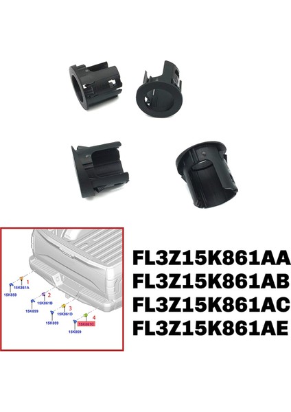 Ford F150 Arka Tampon Tutucu Braketi Ters Radar Braketi FL3Z15K861AA FL3Z15K861AB FL3Z15K861AC FL3Z15K861AE (Yurt Dışından) modelleri