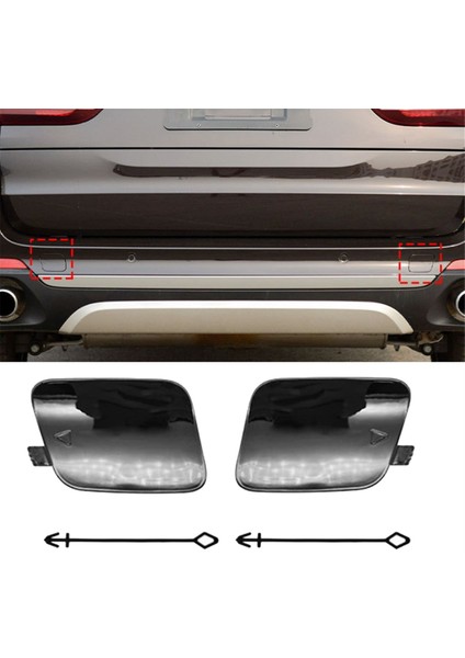Araba Arka Tampon Çekme Kanca Kapağı Boyalı 51127378573 51127378574 Bmw X5 F15 2013-2018 Fragman Kapağı Siyah (Yurt Dışından) fiyatları