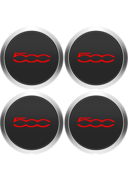 4pcs Fiat Için 133MM Hubcap 500 Tekerlekler Merkez Hub Kapakları Seti 68078419AC 68078421AC Toz Kapağı 51884863 Kırmızı (Yurt Dışından)