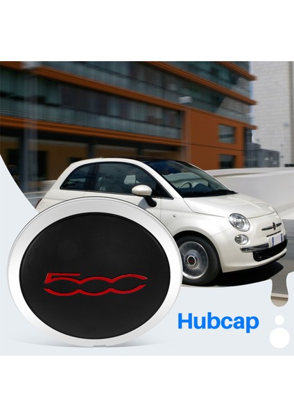 4pcs Fiat Için 133MM Hubcap 500 Tekerlekler Merkez Hub Kapakları Seti 68078419AC 68078421AC Toz Kapağı 51884863 Kırmızı (Yurt Dışından) modelleri