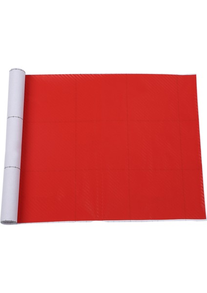 Dıy 30X127 3D Karbon Fiber Çıkartma Vinil Film Sarısı Roll Yapışkanlı Araba Sticker Levha Kırmızı (Yurt Dışından)