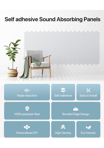 12 Paket Ses Geçirmez Duvar Panelleri Duvar, Stüdyo, Ev ve Ofis Beyaz Için Kendi Kendine Yapışkan Akustik Duvar Panelleri (Yurt Dışından) indirimleri