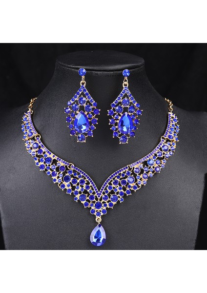 Retro Yapay Elmas Takı, A Tılı Kolye Seti, Lüks Mücevher, Davet Elbisesi Aksesuarları (Yurt Dışından) fiyatları