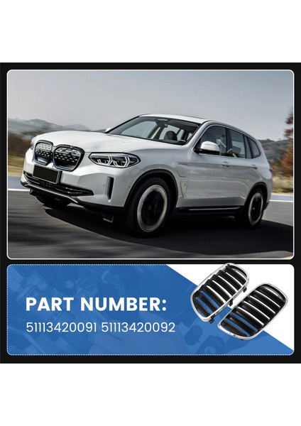 Bmw X3 E83 2004-2006 Otomobil Böbrek Tampon Izgara Temel Orta Ağ Net Izgaraları 51113420091 51113420092 (Yurt Dışından) indirimleri