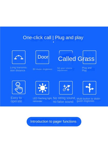 Çağrı Düğmesi Çağrı Çekme Cihazı Kablosuz 5 Vites Kablosuz Kapı Çanları/yaşlılar/hasta/engelli/gözden Geçirilmiş/hamile Kadın Eu Fiş (Yurt Dışından) fiyatları