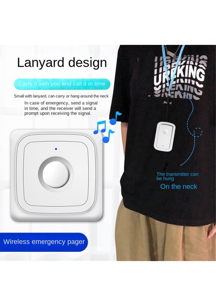 Çağrı Düğmesi Çağrı Çekme Cihazı Kablosuz 5 Vites Kablosuz Kapı Çanları/yaşlılar/hasta/engelli/gözden Geçirilmiş/hamile Kadın Eu Fiş (Yurt Dışından) indirimleri