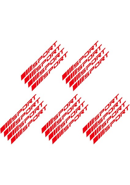 Sport Çıkartma Çıkartma Tekerlekleri Jantlar Yarış Araba Sticker Kendi Yapışkan Araba Kapısı Jantlar Tekerlek Göbek Çıkartma Aksesuarları 20PCS, Kırmızı (Yurt Dışından)