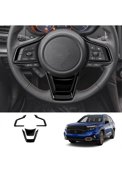 Subaru Forester Için Araç Direksiyon Simidi Trim Kapak Çıkartması 2025 Araba Iç Aksesuarları Parlak Siyah (Yurt Dışından) indirimleri