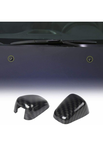 Dodge Charger Challenger Ram Durango Chrysler 300C Için Ön Ön Cam Yıkama Nozul Silecek Kapağı Kaplama, Karbon Fiber (Yurt Dışından) modelleri