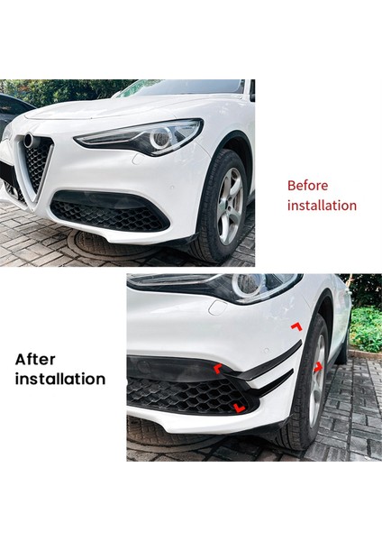 Araba Ön Tampon Spoiler Ayırıcı Kapak Yan Dudak Ayırıcı Trim Alfa Için Romeo Stelvio 2017+ Parlak Siyah (Yurt Dışından) fiyatları