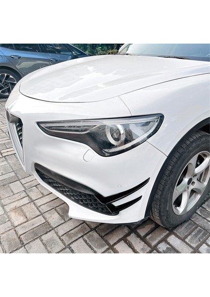 Araba Ön Tampon Spoiler Ayırıcı Kapak Yan Dudak Ayırıcı Trim Alfa Için Romeo Stelvio 2017+ Parlak Siyah (Yurt Dışından) indirimleri