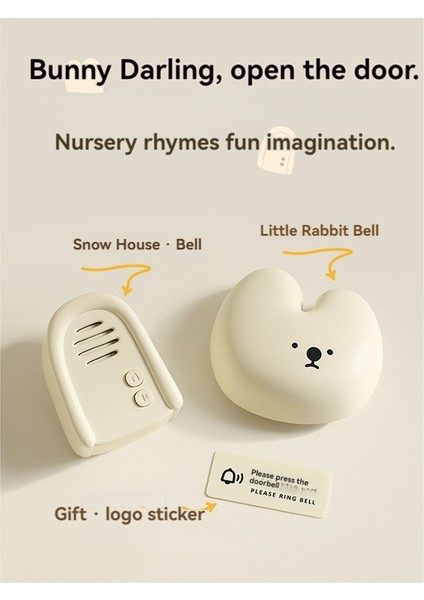Bunny Doorbytel Tavşan Kapı Zili Kablosuz 3 Hızlı Ayarlanabilir Hacim Eğlence Çağrı Giriş Hatırlatma Ev Dairesi (Yurt Dışından) fırsatları