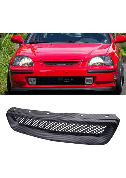 2x Araç Karbon Fiber Mesh Abs Front Hood Grille Izgara 96-98 Honda Civic Ej/ek Jdm Tip R (Yurt Dışından) indirimleri