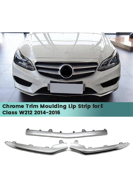 3pcs Ön Alt Tampon Krom Trim Kalıplama Benz E Sınıfı W212 14-16 A212852774 A212852874 A2128852674 (Yurt Dışından) modelleri