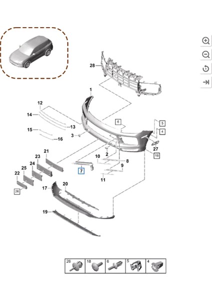 Araba Ön Tampon Sis Lambası Porsche Cayenne Için Işık Desteği 2019-2021 Sağ 9Y0807686 (Yurt Dışından) modelleri