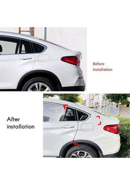 Araba Arka Cam Panjur Panjurları Panjurlar Kapak Kaplama Bmw X4 F26 2014-2018 Araba Trim Aksesuarları Parlak Siyah (Yurt Dışından) fırsatları