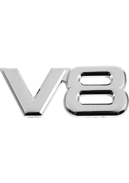 3D Gümüş Otomatik Motor V8 Araba Arka Amblem Çıkartma Rozeti Çıkartması 7.5x3.5cm (Yurt Dışından)