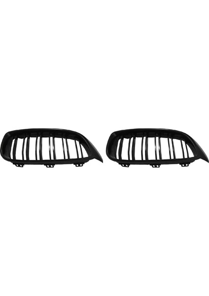 2x Ön Izgara Izgara Böbrek Izgara Bmw 4 Serisi F32 F33 F36 Çift Slat M4 Spor Stili Parlak Siyah (Yurt Dışından)