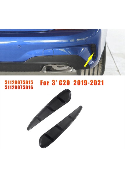 1paır Araç Arka Yan Topusu Diğer Trılle Grılle Kapak 51128075815 51128075816 Bmw 3 &#39;G20 320/325/330/340 2019-2021 (Yurt Dışından) indirimleri