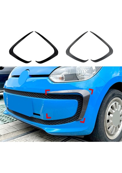 Araba Ön Tampon Ayırıcı Spoiler Trim Izgara Kanard Için Vw Up 2011-2015 Ön Izgara Rüzgar Kanadı Karbon Fiber (Yurt Dışından) indirimleri