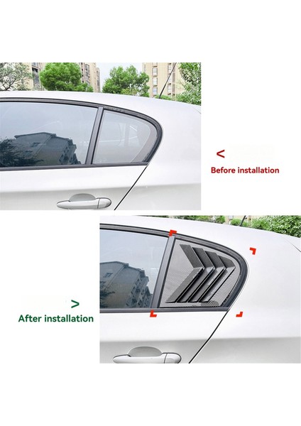 Araba Arka Üçgen Pencere Panjur Panjurları Panjurlar Bmw 1 Serisi E87 2005-2011 Karbon Fiber Desen Için Kapak Kaplama (Yurt Dışından) modelleri
