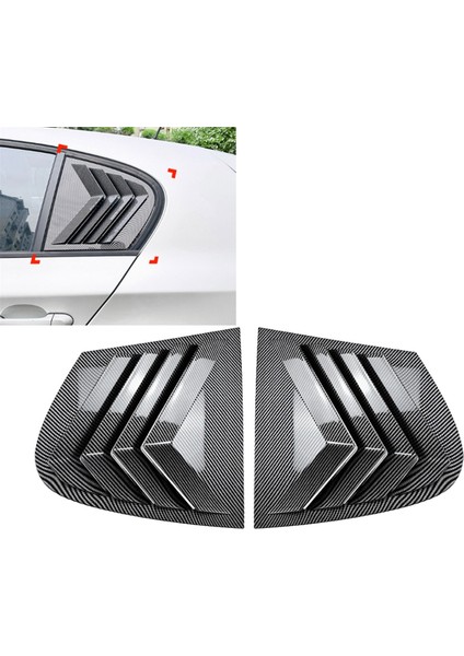 Araba Arka Üçgen Pencere Panjur Panjurları Panjurlar Bmw 1 Serisi E87 2005-2011 Karbon Fiber Desen Için Kapak Kaplama (Yurt Dışından) indirimleri
