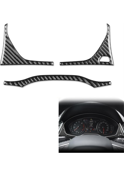 Audi Q5L Fy Sq5 2018-2024 Dash Gösterge Kümesi Speedometre Çerçeve Kapak Iç Trim Çıkrısı Için Gerçek Karbon Fiber (Yurt Dışından) fırsatları
