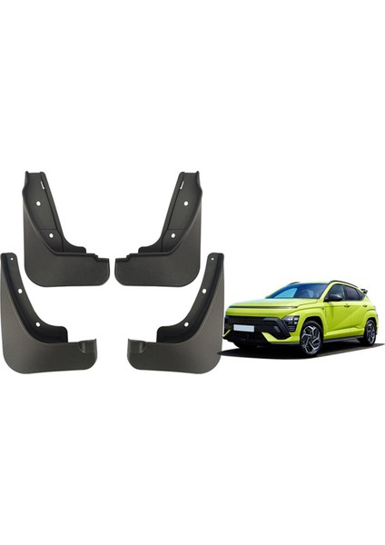 4 Adet Mudguard Sıçrama Koruma Hyundai Kona 2024 Yumuşak Kauçuk Malzeme Çamurlukları Için Ön ve Arka Tekerlek Çamurluk (Yurt Dışından) modelleri