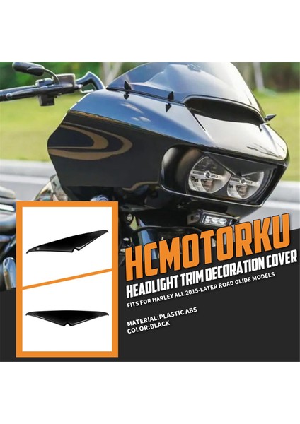 Motosiklet Far Kaşları Sticker Far Far Kaş Göz Kapakları Harley Road Glide Için Trim Kapak Vizörü 2015-2023 (Yurt Dışından) indirimleri