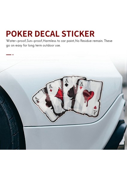 Araba Etiketleri, Komik Poker Desen Kamyon Araç Gövde Pencere Yansıtıcı Çıkartma Dekalleri Dekorasyon (Yurt Dışından) fiyatları