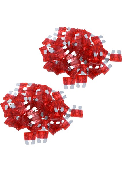 100X Motosiklet Araba Atc Ato Blade Sigorta Sigorta Sigorta Kırmızı 10A (Yurt Dışından)