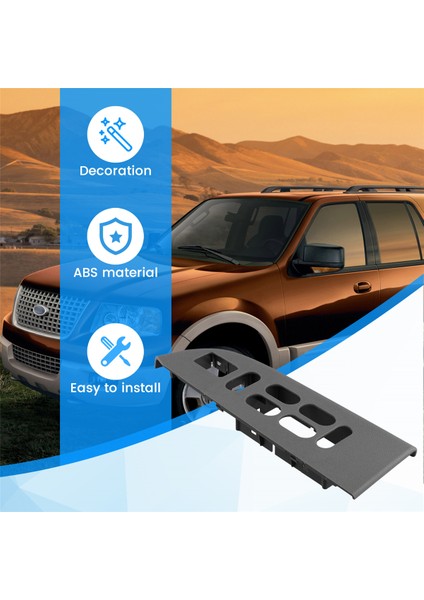 Araba Ön Sürücü Yan Kapı Paneli Pencere Anahtarı Çerçeve Trim Kapak 6L1Z-14525-BA Ford Expedition Için 2003-2006 Lhd Gri (Yurt Dışından) fırsatları