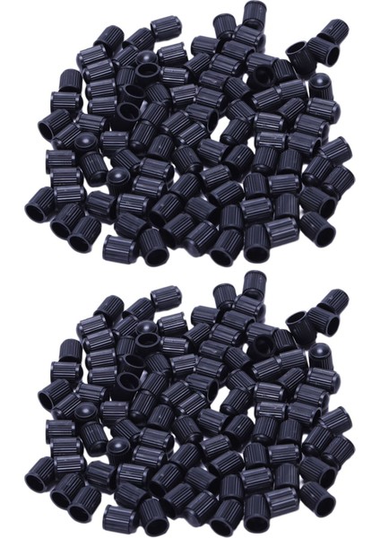 200 - Siyah Plastik Yedek Valf Kapakları. Arabalar, Kamyonlar, Motosikletler, Atv. Schrader Lastik Kapakları. (Yurt Dışından)