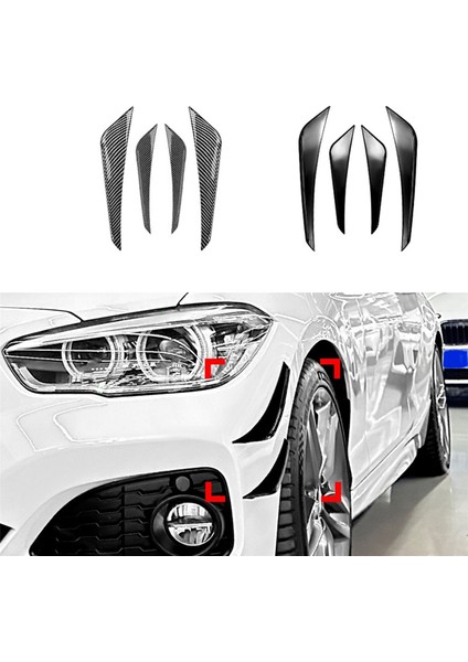 Araba Ön Tampon Dış Yan Ayırıcı Spoyler Bmw 1 Serisi F20 F21 M Sport 2015-2019 Parlak Siyah (Yurt Dışından) modelleri