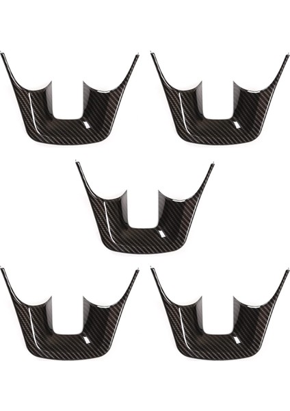 Toyota Fortuner Için 5x Direksiyon Simidi Kapağı Döşeme 2016-2022 Direksiyon Simidi Paneli Koruma Aksesuarları Abs Karbon Fiber (Yurt Dışından)