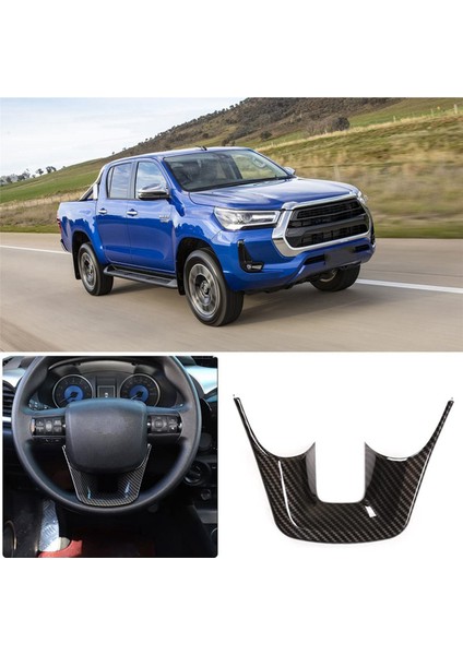 Toyota Fortuner Için 5x Direksiyon Simidi Kapağı Döşeme 2016-2022 Direksiyon Simidi Paneli Koruma Aksesuarları Abs Karbon Fiber (Yurt Dışından) fiyatları