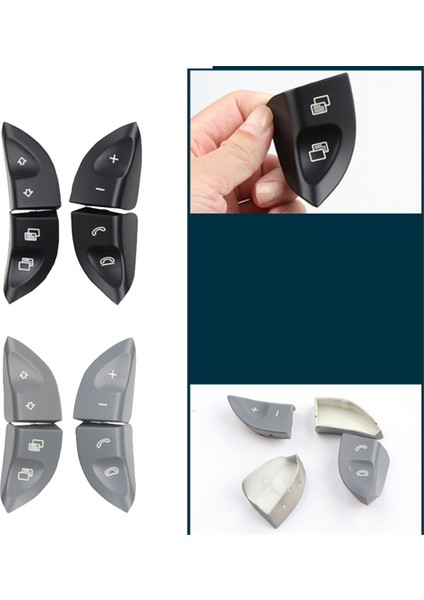 Araba Sol Sağ Direksiyon Simidi Düğmeleri Mercedes-Benz S-Serisi W220 1998-2005 cl W215 1999-2006 Gri (Yurt Dışından) indirimleri