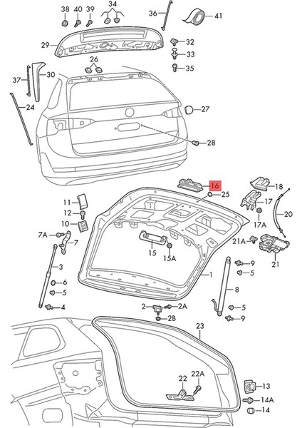 Bagaj Kapağı Tutma Audi A3 5e3 827 566 5E3827566 (Yurt Dışından) modelleri