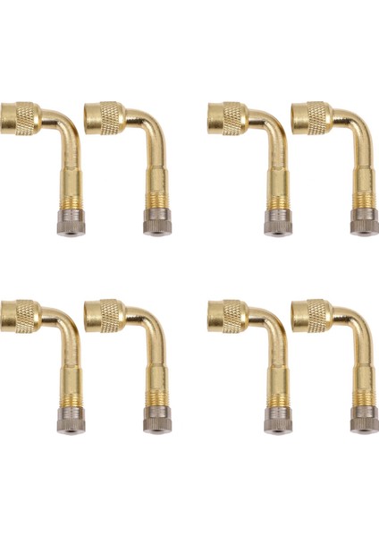 8 Pcs Valf Uzatma Valfi Lastik Pirinç 90 Derece Kamyon Araç Motosiklet Için Evrensel (Yurt Dışından)