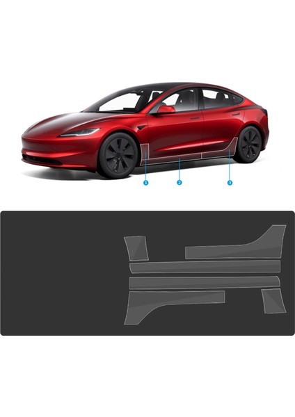 Tesla Model 3 Için Highland 2024 Ön Arka Kapı Çamurluk Koruyucu Koruma Açık Koruyucu Filmi, Tpu, Sticker, Wrap (Yurt Dışından) fırsatları
