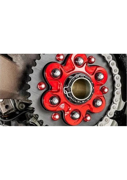 Motosiklet 6 Delik Arka Frak Hub Taşıyıcı Flanş Kapak Dişli Kapağı Ducati Panigale 1199 1299 V2 Modifiye Kapak A (Yurt Dışından) fiyatları