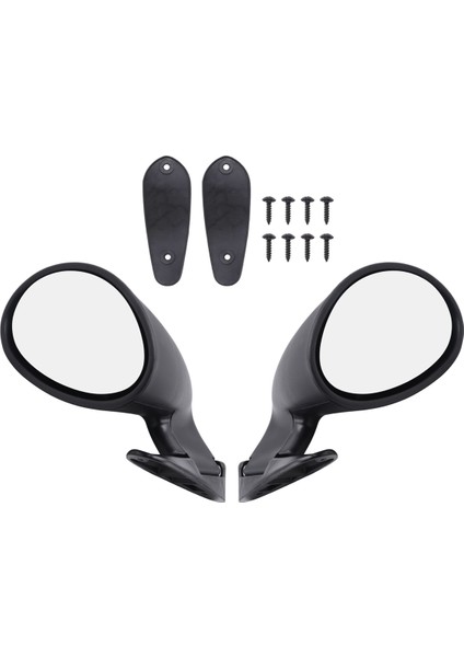 Klasik Retro Kapı Kanadı Yan Ayna Araba Mat Dikiz Aynası California Tarzı Araba Aksesuarları Siyah L+R Beyaz Ayna (Yurt Dışından) fırsatları