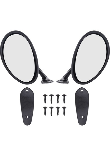 Klasik Retro Kapı Kanadı Yan Ayna Araba Mat Dikiz Aynası California Tarzı Araba Aksesuarları Siyah L+R Beyaz Ayna (Yurt Dışından) indirimleri
