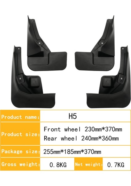 4 Adet Araba Çamurluk Ön Arka Tekerlek Çamurluk Sıçrama Korumaları Haval H5 2023 2024 Otomatik Aksesuarlar (Yurt Dışından) fırsatları