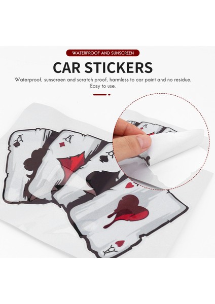 Araba Etiketleri, Komik Poker Desen Kamyon Araç Gövde Pencere Yansıtıcı Çıkartma Dekalleri Dekorasyon (Yurt Dışından) indirimleri