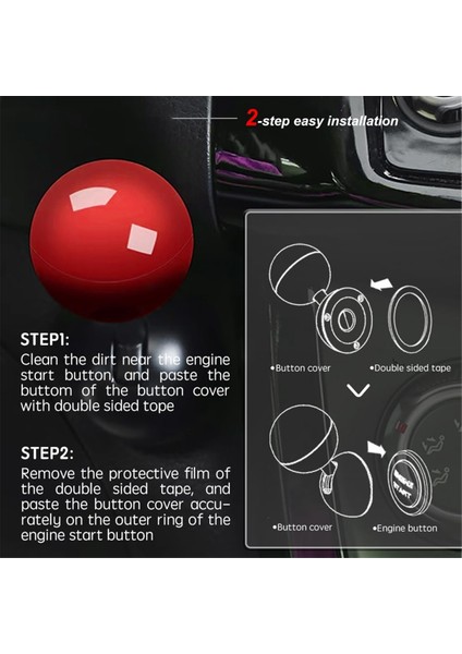 Düğme Kapağı, Joystick Araç Motoru Başlat Durdur Düğmesi Kapak Koruyucu, Araba Ateşleme Düğmesi Kapak Dekorasyonu, Kırmızı (Yurt Dışından) fiyatları
