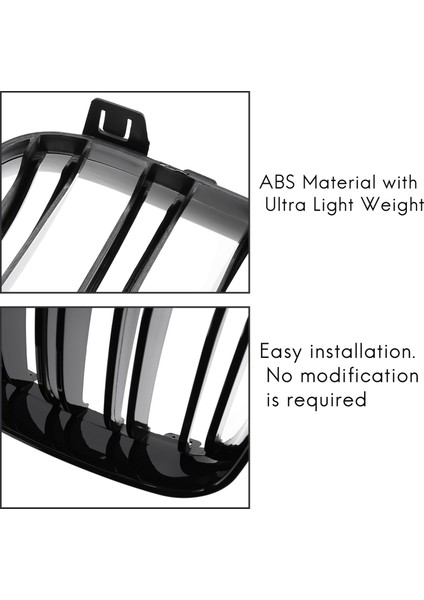 Parlak Siyah Çift Çabuk Ön Böbrek Izgara Bmw E81 E87 E82 E88 120I 128I 130I 135I Seçilen 2007-2011 (Yurt Dışından) indirimleri